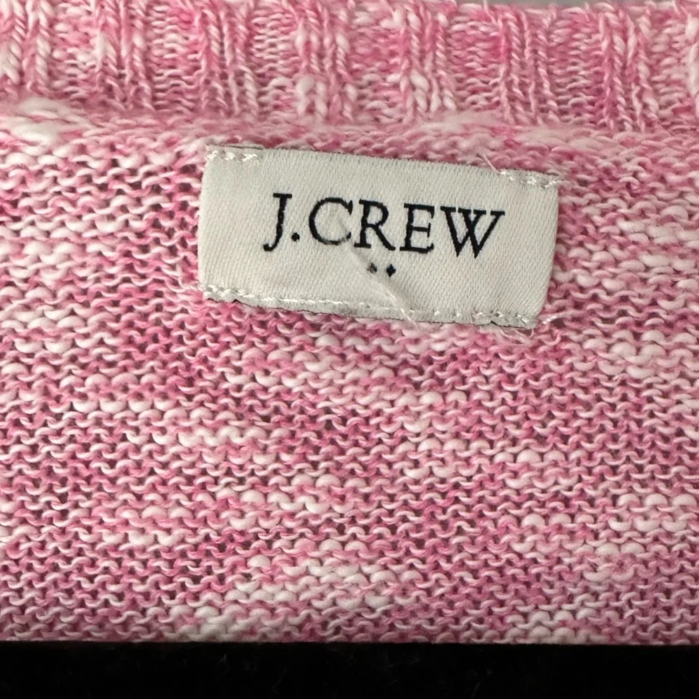 J. Crew Pink and White Knit sweater xl - Picture 2 of 4